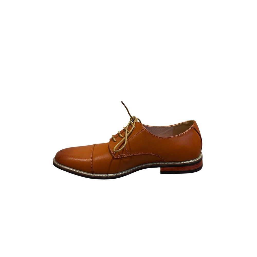 UNG MARC Mens Brown Cap Toe Oxford Dress‎ Shoes Lace Up Low Heel Sz 10.5 - Picture 7 of 9